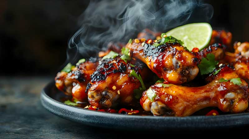 Grilled Sticky Chicken Wings